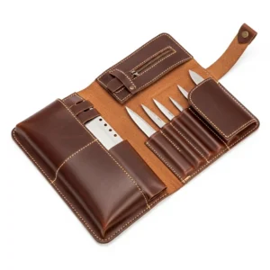 Leather Roll Knife Bag